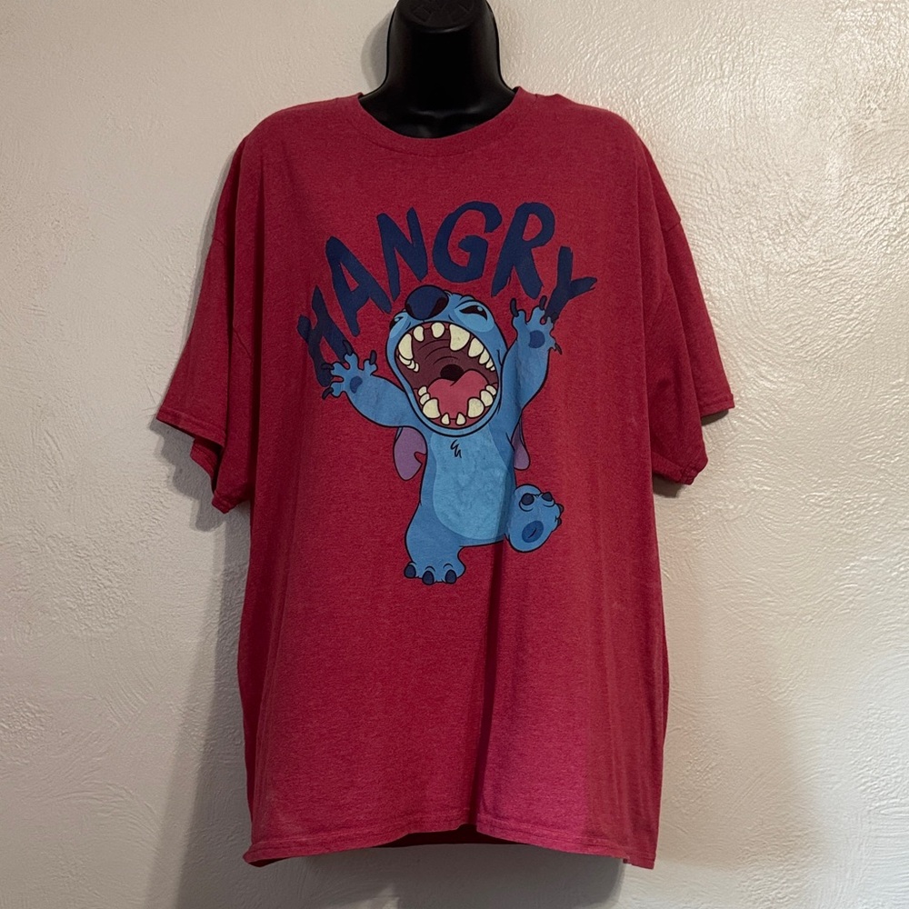 Disney Red Tee with Blue Graphic 0127